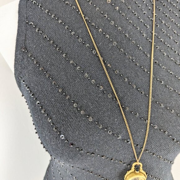 VTG 90s Y2K Jones New York Black Knitted Beaded Sleeveless High Neck Sweater - Picture 5 of 7